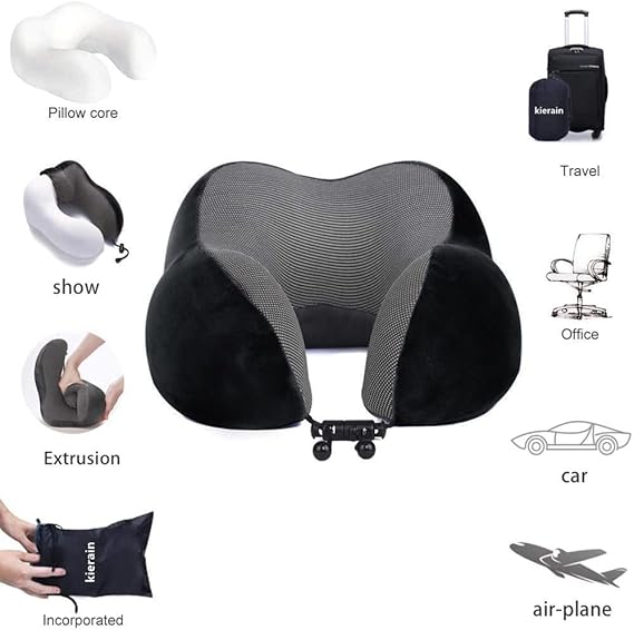Premium Memory Foam Travel Neck Pillow