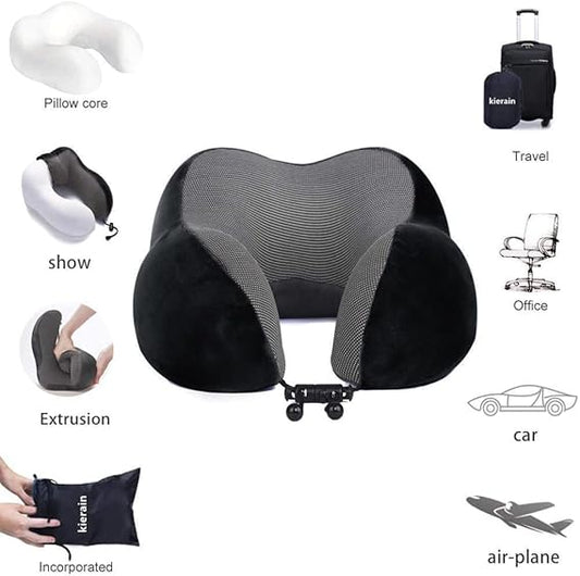 Premium Memory Foam Travel Neck Pillow
