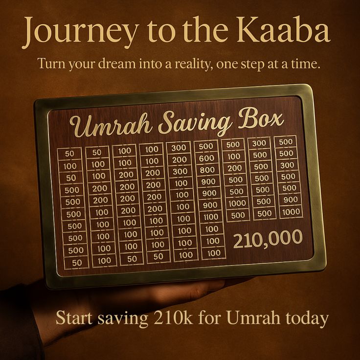Wooden Umrah Saving Box