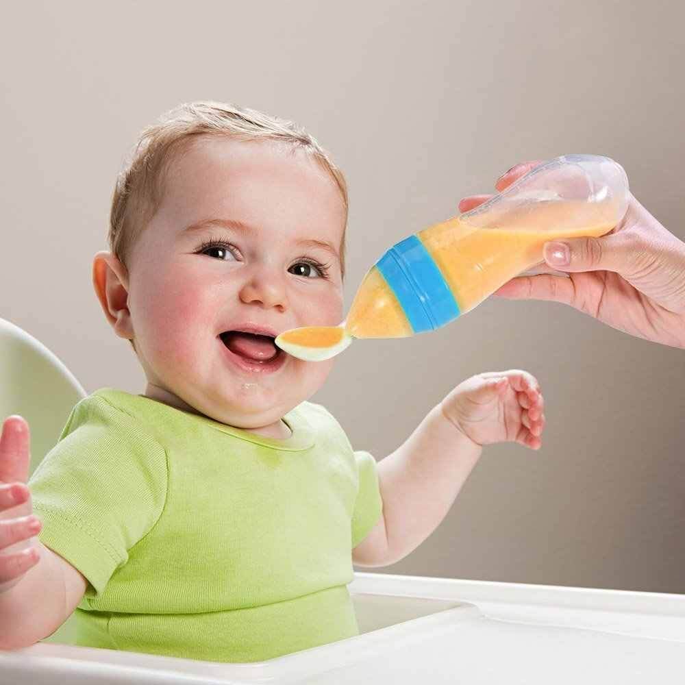 Silicone Baby Spoon Feeding Bottle