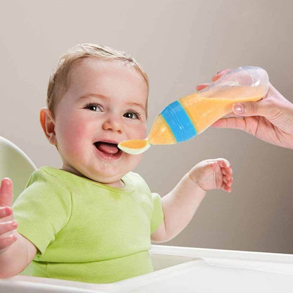 Silicone Baby Spoon Feeding Bottle