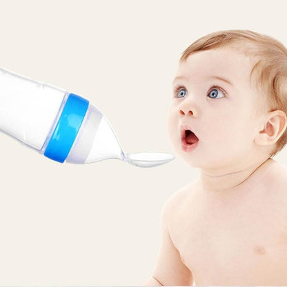 Silicone Baby Spoon Feeding Bottle