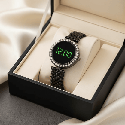 Ladies Round Dial Digital Watch
