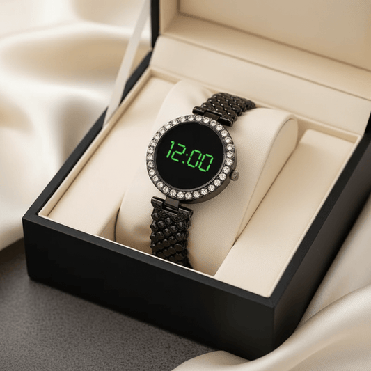Ladies Round Dial Digital Watch