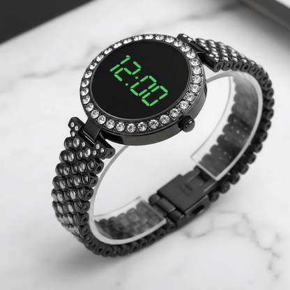 Ladies Round Dial Digital Watch
